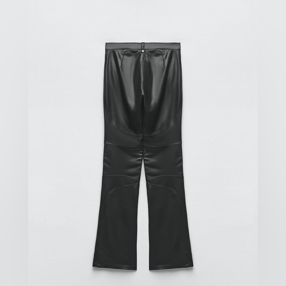 ZIPPERED FAUX LEATHER PANTS - Picture 2 of 7